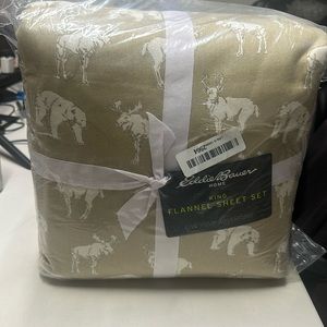 NEW Eddie Bauer Buckhead Ridge King Flannel Sheet Set